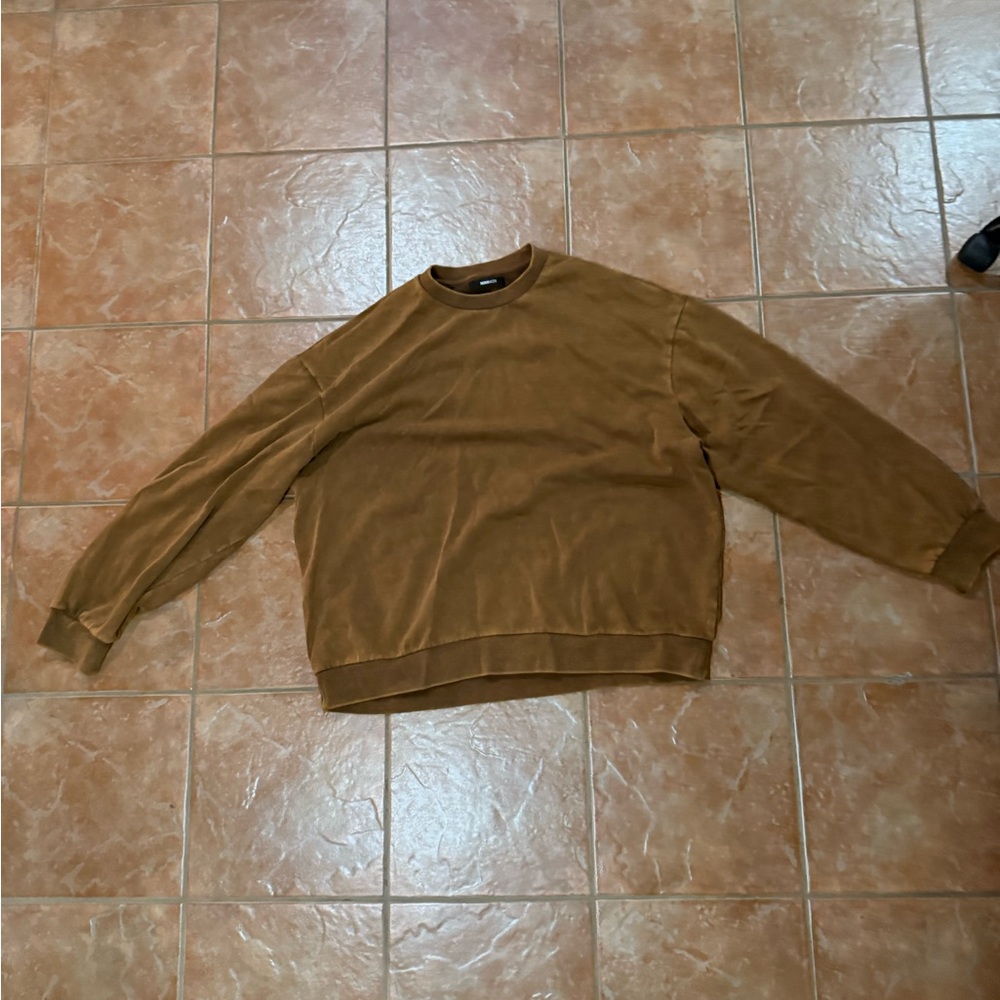 Fashion Nova Men's Tan Crewneck Sweater
